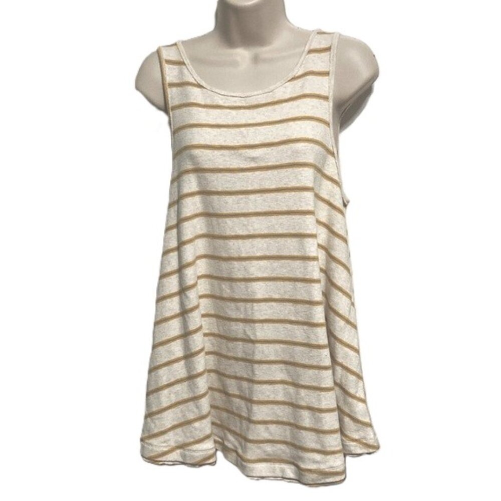 FREE PEOPLE We the Free Horizontal Stripe Sleeveless Tunic Tank Top Womens Small